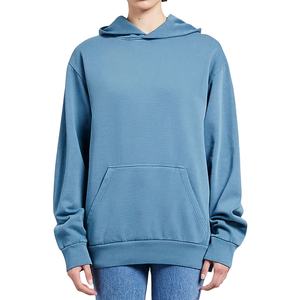 Sudadera con capucha clásica azul de gran tamaño con logotipo, mezcla de algodón orgánico, ropa de calle para hombre, sudaderas con capucha con estampado de gran tamaño de peso pesado - Product Image 1