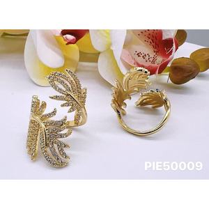 Anillos abiertos chapados en oro rosa al por mayor, anillos a la moda con microincrustaciones de circón, cobre respetuoso con el medio ambiente, oro rosa con licencia - Product Image 3