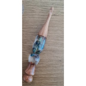Lot d'aiguilles à tricoter en résine de luxe à motif tourbillon et crochets polis à la main – Outils de bricolage écologiques pour le tricot manuel - Product Image 2