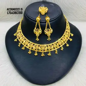 Nouveau designer plaqué or en ligne bijoux tendance d'un gramme tous types Acheter des colliers en plaqué or pour dames en ligne