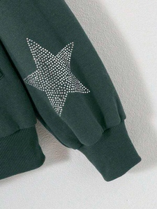 Venta al por mayor elegantes sudaderas con diamantes de imitación de primera calidad tela cómoda moda sudaderas con capucha personalizadas hechas en Pakistán a bajo precio Moq - Product Image 3