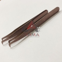 Pince à épiler professionnelle en acier inoxydable durable de haute qualité, testée à la main, pour volume intense, longueur 10 mm, personnalisable, couleur plasma