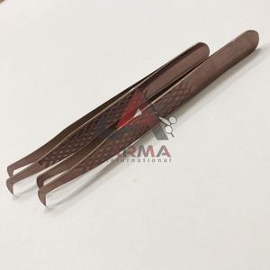 Pinzas de extensión de pestañas de acero inoxidable sostenible de alta calidad de Color Plasma pinzas de pestañas de volumen probadas a mano logotipo personalizado - Product Image 2