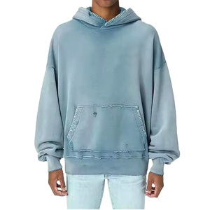 Top Trendy Hombres Tamaño personalizado Sudaderas con capucha desgastadas 100% Algodón Estilo casual Sudaderas con capucha desgastadas - Product Image 1