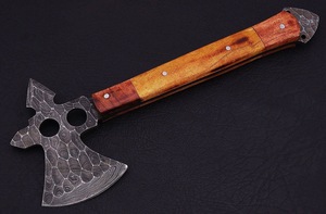 Wholesale Customized High Quality OEM ODM Service Damascus Steel <b>Axe</b> with Stainless Steel Head and <b>Wood</b> Handle Camping Cutting - Product Image 2