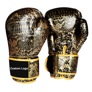 Gants de boxe Impression de logo personnalisé Gants de boxe professionnels en cuir véritable pour adultes Gants de boxe Logo personnalisé - Product Image 1