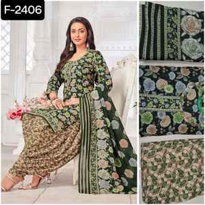 Salwar Kameez indien décontracté et usage quotidien mélange coton prêt à porter avec robe de travail imprimée avec Mal Mal Mal Dupatta ensemble pour femme - Product Image 6