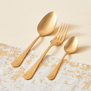 Luxurious Design Silver & Gold Plated Stainless Steel Cutlery Flatware <b>Set</b> Durable & Dishwasher Safe Mirrored Steel - Product Image 5