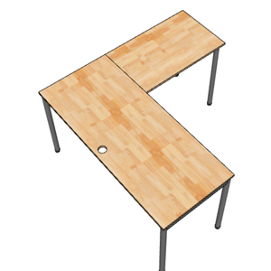 Bureau de travail moderne en forme de L, design convertible - OMA II HBOM212 - Product Image 4