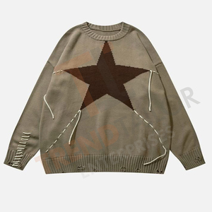 Sweat-shirt à col rond surdimensionné, design à manches longues de haute qualité, disponible en différentes couleurs - Product Image 5