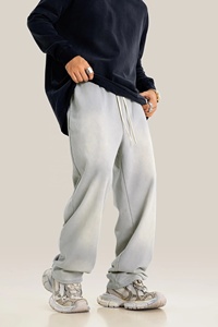 Pantalones de nailon apilados Hip Pop personalizados, ropa de calle Unisex con cordón, pantalones cortavientos de gran tamaño apilados - Product Image 3