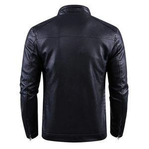 2025 Top qualité Bomber marron foncé ciré mode veste en cuir fait à la main en cuir véritable veste pour hommes - Product Image 2