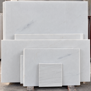 Dalles et carreaux de marbre blanc cristallin du Vietnam 40x40, polis, veinés gris naturel, pour revêtement mural, sol et salle de bain - Product Image 2