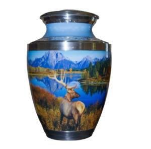 Urna Funeraria de Aluminio para Adultos con Diseño de Cazador y Árbol, Acabado Multicolor, Aspecto Único - Product Image 6
