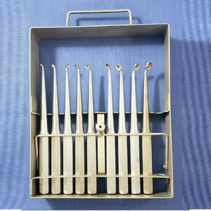 Ensemble d'instruments de curettes en acier inoxydable de haute qualité pour la vente en gros B2B, réutilisable, stérilisation manuelle, stockage, certifié ISO13485 - Product Image 1