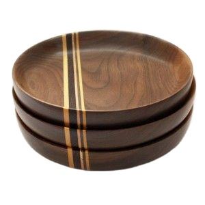 Plateau de petit déjeuner 2 types Plateau de service décoratif en bois de forme ronde de qualité Assiettes de service en bois pour hôtel, restaurant et fournitures d'hôtel - Product Image 2