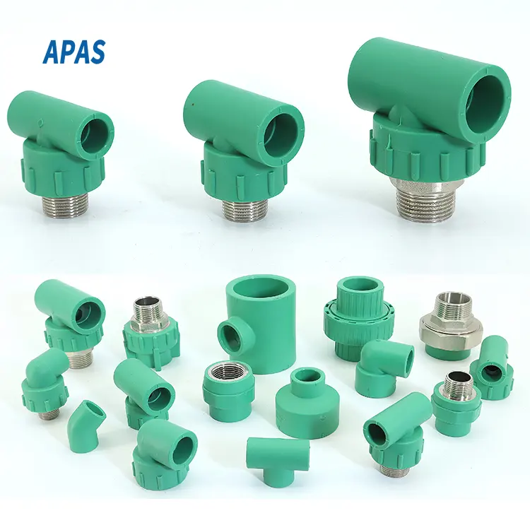 APAS FACTORY DIRECT DIN8077/8078 tutti i tipi di plastica PPR tubo filettato maschio ppr raccordo per l'approvvigionamento idrico idraulico domestico