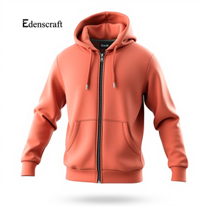 Edenscraft Bangladesh Sweat à capuche pour homme Haute qualité Durable Fermeture éclair Confortable Chaud Décontracté Streetwear Couleur Unie Hiver - Product Image 4