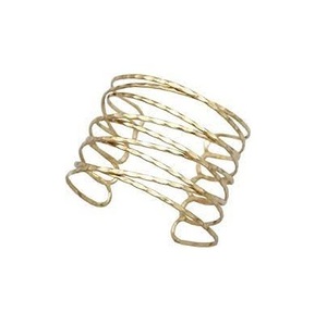 Brazalete de latón de diseño simple, personalizada pulsera de oro, pulseras y brazaletes de latón chapados en oro, brazalete para un tamaño personalizado - Product Image 1