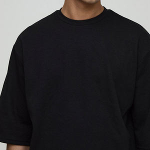 Camiseta de Punto de Alta Calidad de Secado Rápido Estilo Inglés, Marca Personalizada, Color Sólido, Corte Holgado, Talla Grande, Lisa, Personalizable - Product Image 6