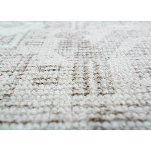 Konstrukt Beige & <b>Brown</b> Hand Loom <b>Wool</b> & Bamboo Silk Rug Medallion Pattern for Home Use-Model HWB-1001 - Product Image 3