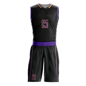 Tenue de basketball pour hommes, impression par sublimation, tissu respirant et élégant, vente chaude en usine - Product Image 4