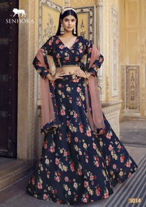 ชุดผ้าไหม georgette ลายดอกไม้ออกแบบล่าสุด - Product Image 3
