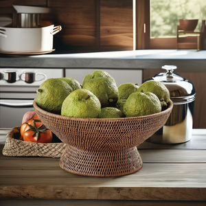 Bol d'offrande en rotin de Birmanie en gros par TienPhong | Bol décoratif naturel tissé à la main pour la maison, le temple et l'affichage - Product Image 2