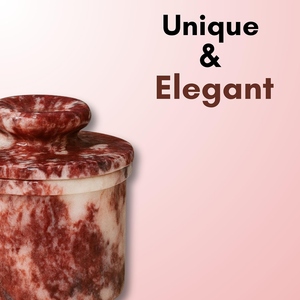 ภาชนะใส่เนยหินอ่อน ภาชนะหินธรรมชาติสำหรับเก็บเนยให้สดใหม่ ตกแต่งเคาน์เตอร์ครัวอย่างมีสไตล์ - Product Image 3