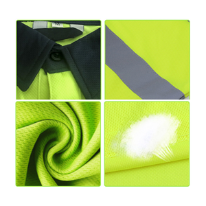 Polos reflectantes al por mayor, ropa de trabajo de seguridad de poliéster impermeable y resistente al desgaste, ropa de trabajo de hombre con logotipo - Product Image 4