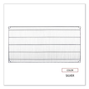 Alera ALESW584824SR Industrial 48 In. X 24 In. Silver <b>Wire</b> Shelving Extra <b>Wire</b> <b>Shelves</b> (2-Piece/Carton) for Garages - Product Image 6