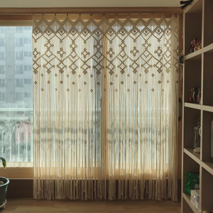 Cortina de Macramé de Diseño Grande, Hermosa Decoración de Pared Hecha a Mano, Cortinas y Cenefas Premium - Product Image 1