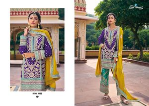 ผ้าจอร์กาตต์หนาเผ้าชินน่อน KURTI-PLAZZO แฟนซีดีไซน์ล่าสุด - Product Image 5