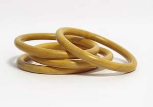 กำไลไม้ทรงกลมทำมือสำหรับผู้หญิงบางและน่ารักแพ็ค4ชิ้นสำหรับการทำโปรเจกต์งานฝีมือแบบ DIY - Product Image 5