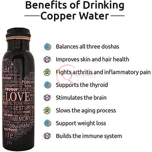 Bouteilles en cuivre en métal imprimées fabriquées à la main Impression de conception attrayante et personnalisée disponible en bouteille à bas prix d'Inde - Product Image 6