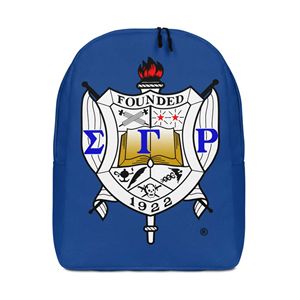 Classic Unisex Sigma Gamma Rho Breathable Corduroy <b>Laptop</b> Backpack Stylish Letter Pattern Design Zipper Closure Customizable - Product Image 1