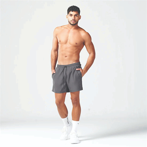 Lightweight Moisture Wicking Fabric Charcoal Essential 5 Inch Shorts with Contour Side Panels and Inner <b>Mesh</b> <b>Pants</b> - Product Image 1