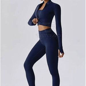 Conjunto de Yoga de 3 Piezas para Mujer, Hecho en Pakistán, 100% Algodón, Ligero, Transpirable, Ropa Deportiva, Precio Bajo, en Existencia - Product Image 4