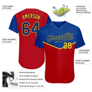 Maillot de baseball unisexe à séchage rapide respirant imprimé personnalisé uniformes vêtements de sport en gros pour adultes pour hommes et femmes - Product Image 3