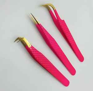 แหนบต่อขนตาปลายแหลมสแตนเลสกันแม่เหล็ก สำหรับมืออาชีพ รับทำโลโก้แบรนด์ส่วนตัว - Product Image 4