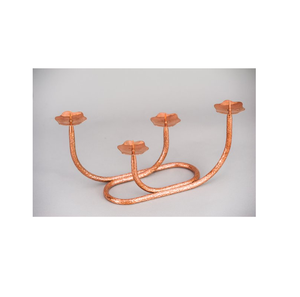 เชิงเทียนทองแดง5แขนสุดหรูพร้อมแท่นวางเทียนหรูหราสำหรับห้องนั่งเล่นของตกแต่งวันคริสต์มาสและของตกแต่งกลางโต๊ะ - Product Image 5