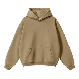 Sweat à capuche épais en molleton bouclette français pour homme, 100 % coton, personnalisé, écologique, coupe oversize streetwear, épaules tombantes, coupe carrée - Product Image 6