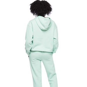 100% coton hiver femmes formation et Jogging survêtement 2 pièces ensemble d'entraînement polaire haute rue Style - Product Image 4