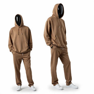 Conjunto de Sudadera con Capucha Gruesa de Algodón Pesado para Hombre, Otoño Invierno, Ropa Deportiva Unisex, Chándal Informal, Atuendo Esencial Cómodo - Product Image 5