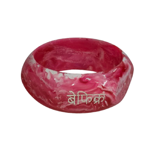 Brazalete de Resina Perlada Dorada Brillante, Brazalete Acrílico Grueso con Diseño Marmoleado Amarillo, Accesorio de Moda de Lujo para Mujer, Ecológico - Product Image 6