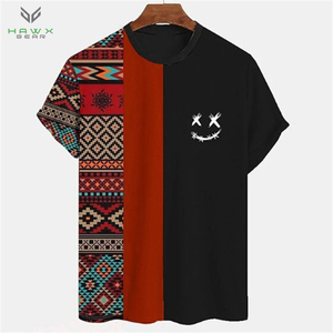 Camiseta de cuello redondo para hombre 100% algodón cómoda y transpirable 220 gramos diseño sólido ropa de punto - Product Image 1