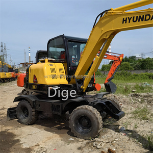 Hyundai 60W-7 Excavadora de ruedas hidráulica original usada Motor Yanmar Precio bajo Venta Incluye motor Caja de cambios Cojinete de bomba de engranajes PLC - Product Image 5