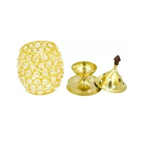 Standard top quality crystal akhand diya made of indian brass oil lamp for <b>table</b> top <b>decoration</b> akhand diya from Jamsons - Product Image 5