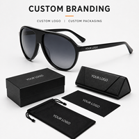 Lunettes de soleil Mellume haut de gamme surdimensionnées en acétate faites à la main, polarisées, avec logo personnalisé OEM, grande monture, protection UV400, pour l'extérieur, de créateur
