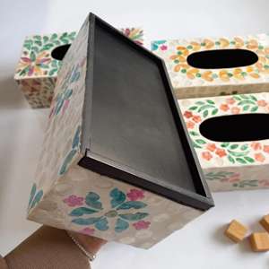 Portarrollos de papel hecho a mano de origen vietnamita para la organización moderna de la mesa de la sala de estar y decoración elegante para el escritorio de la oficina - Product Image 2